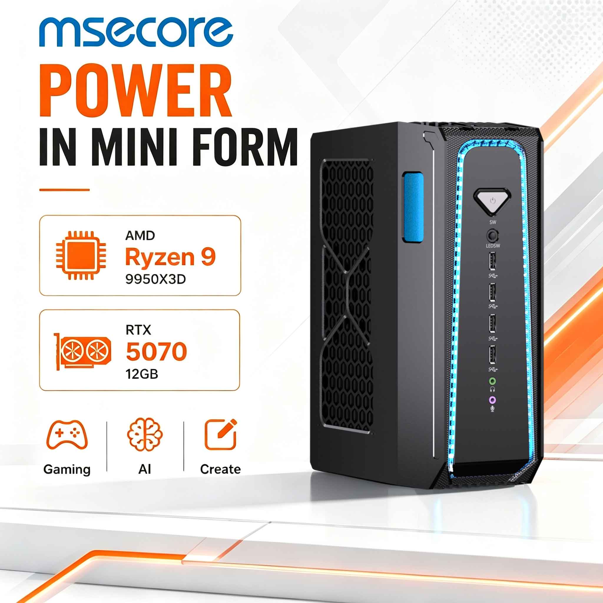 Pc Gaming Liquid - MSECORE Liquid Cooling Gaming PC AMD